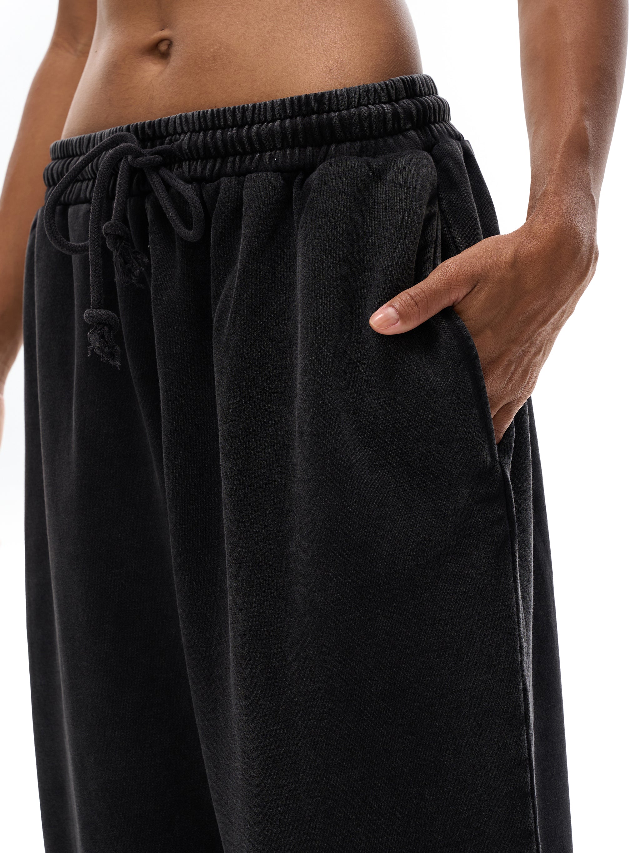 Snow Washed Straight Leg Pants