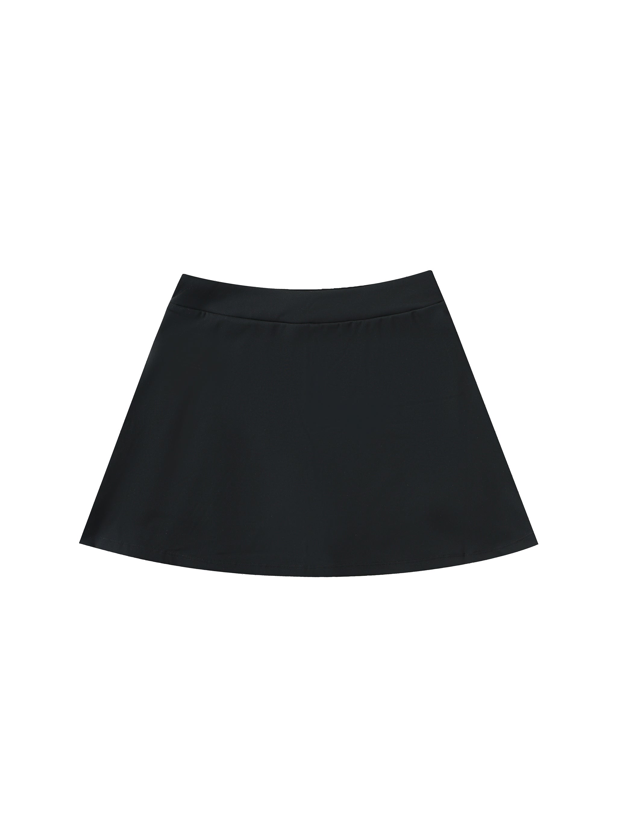 High-Waist Pocketed A-Line Skirt