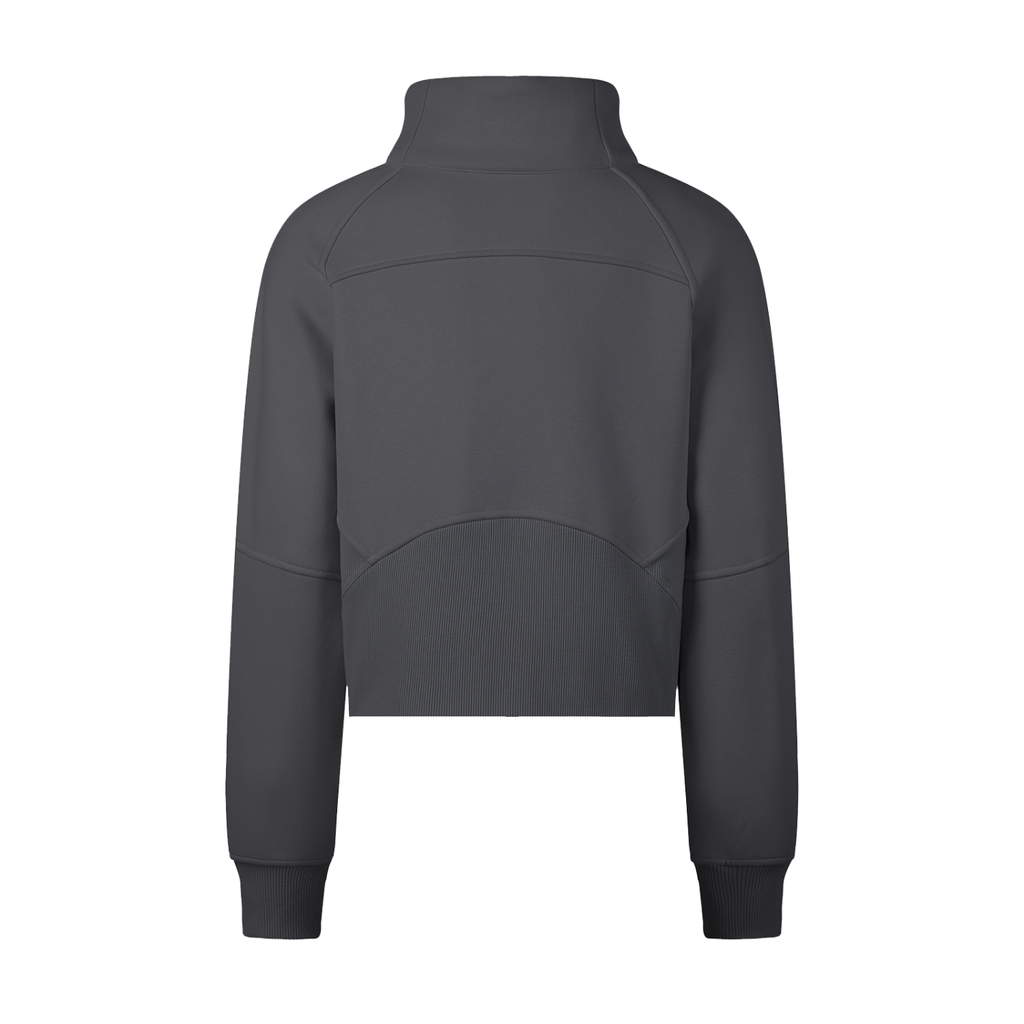 Cropped Half-Zip Sweatshirt