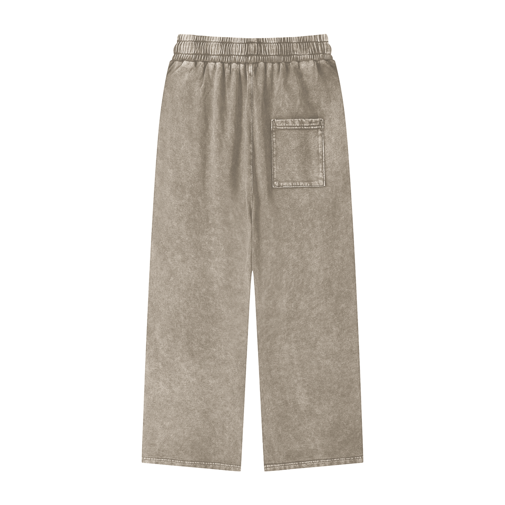 Snow Washed Straight Leg Pants
