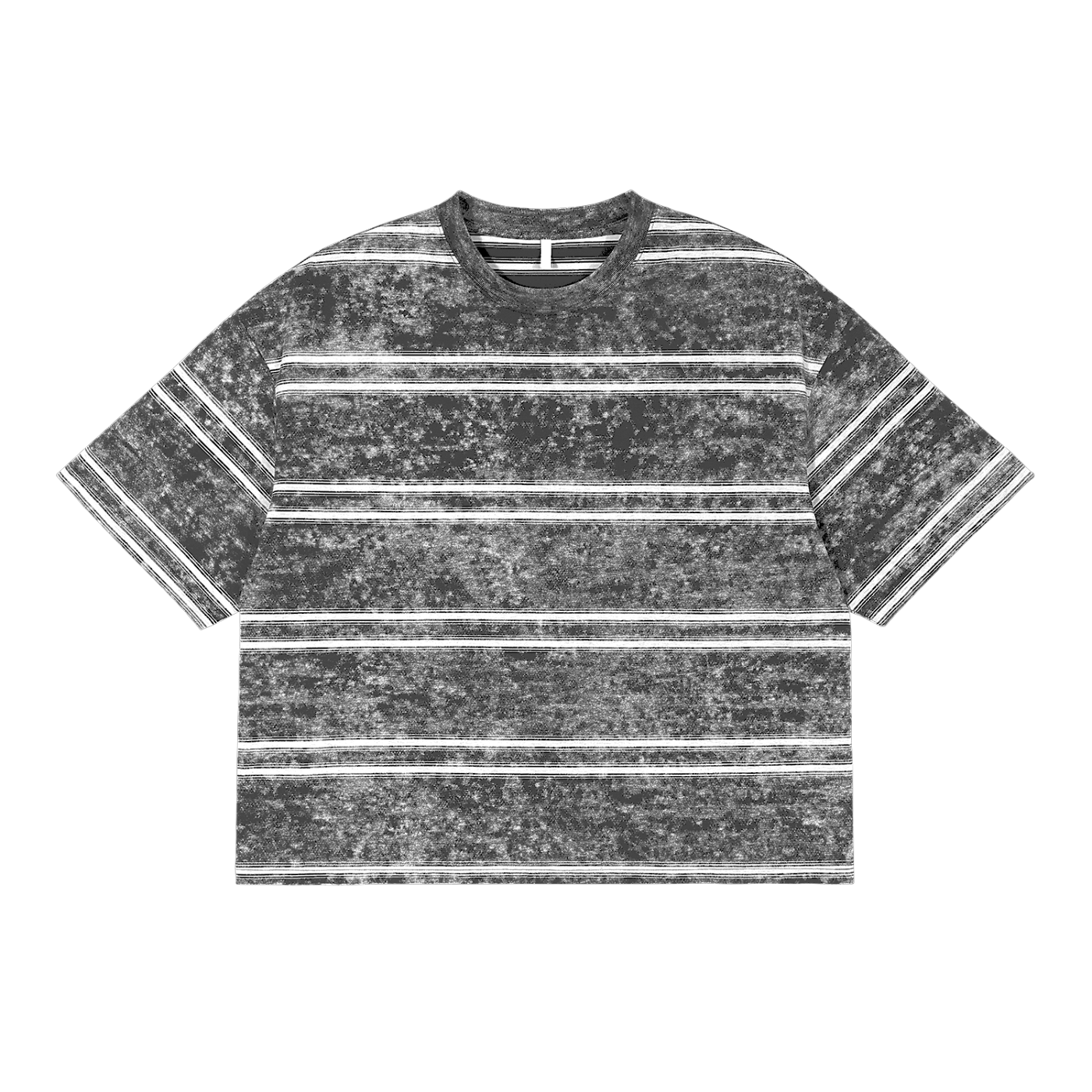 Snow Washed Striped Boxy T-Shirt
