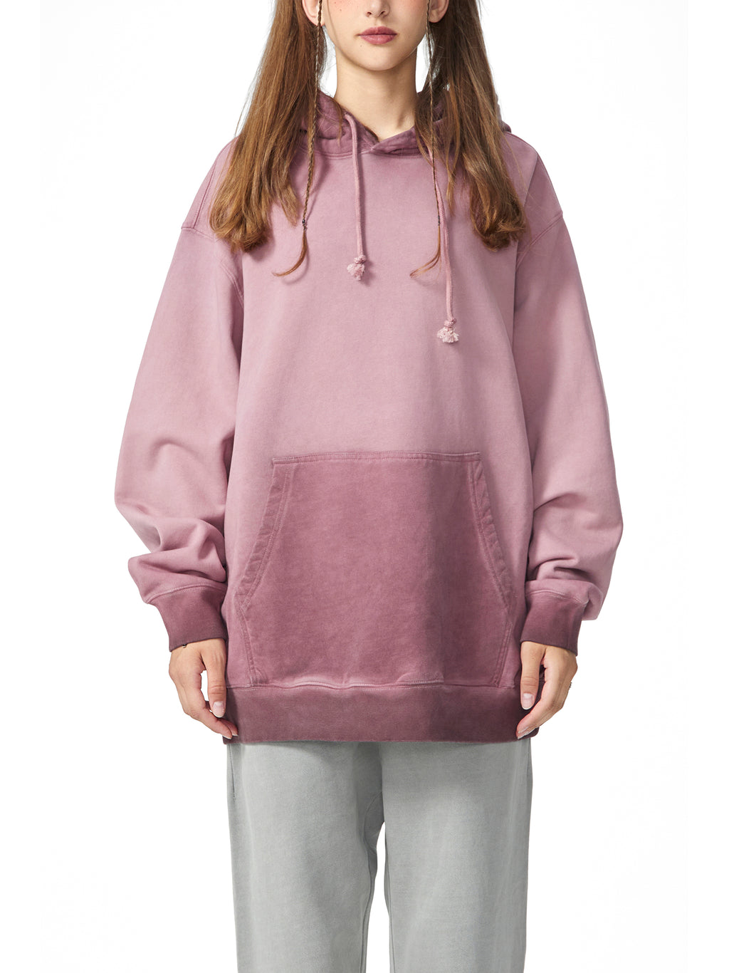 Ombre Stone Washed Colorpointed Hoodie