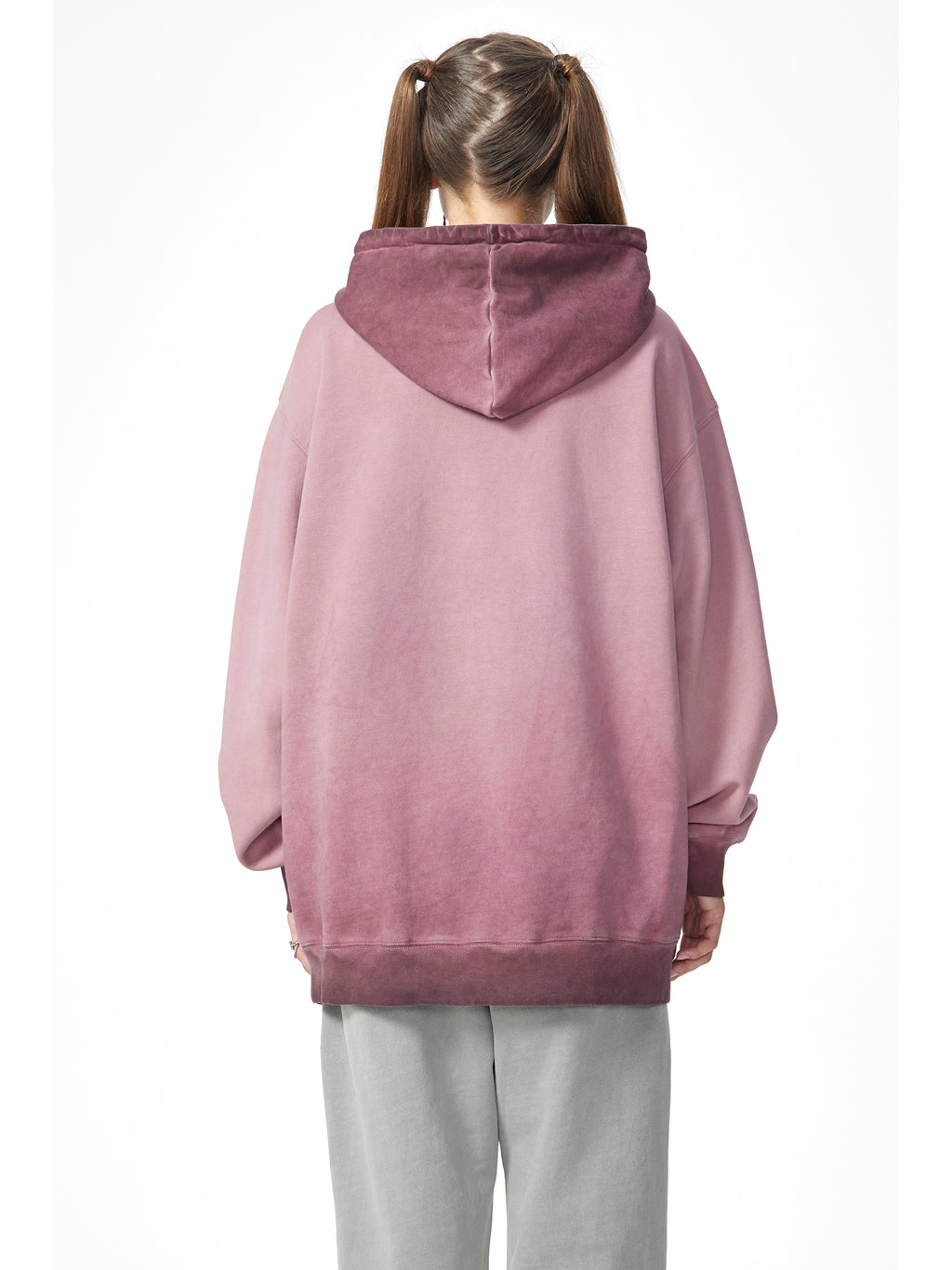 Ombre Stone Washed Colorpointed Hoodie