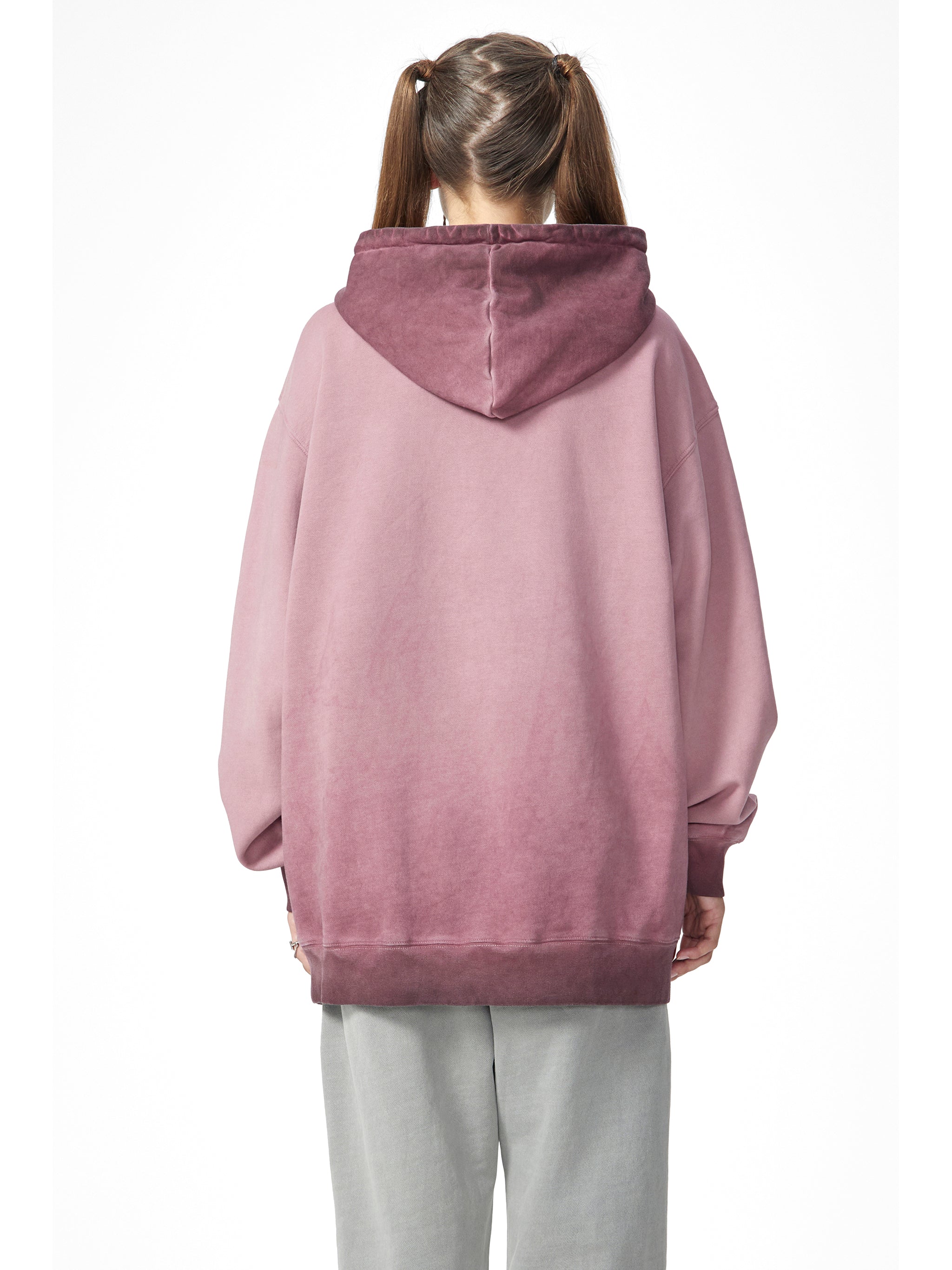 Ombre Stone Washed Colorpointed Hoodie