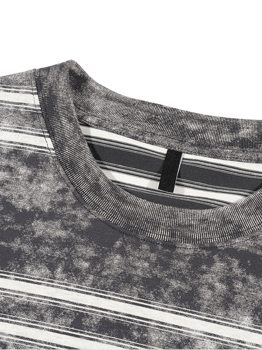 Snow Washed Striped Boxy T-Shirt