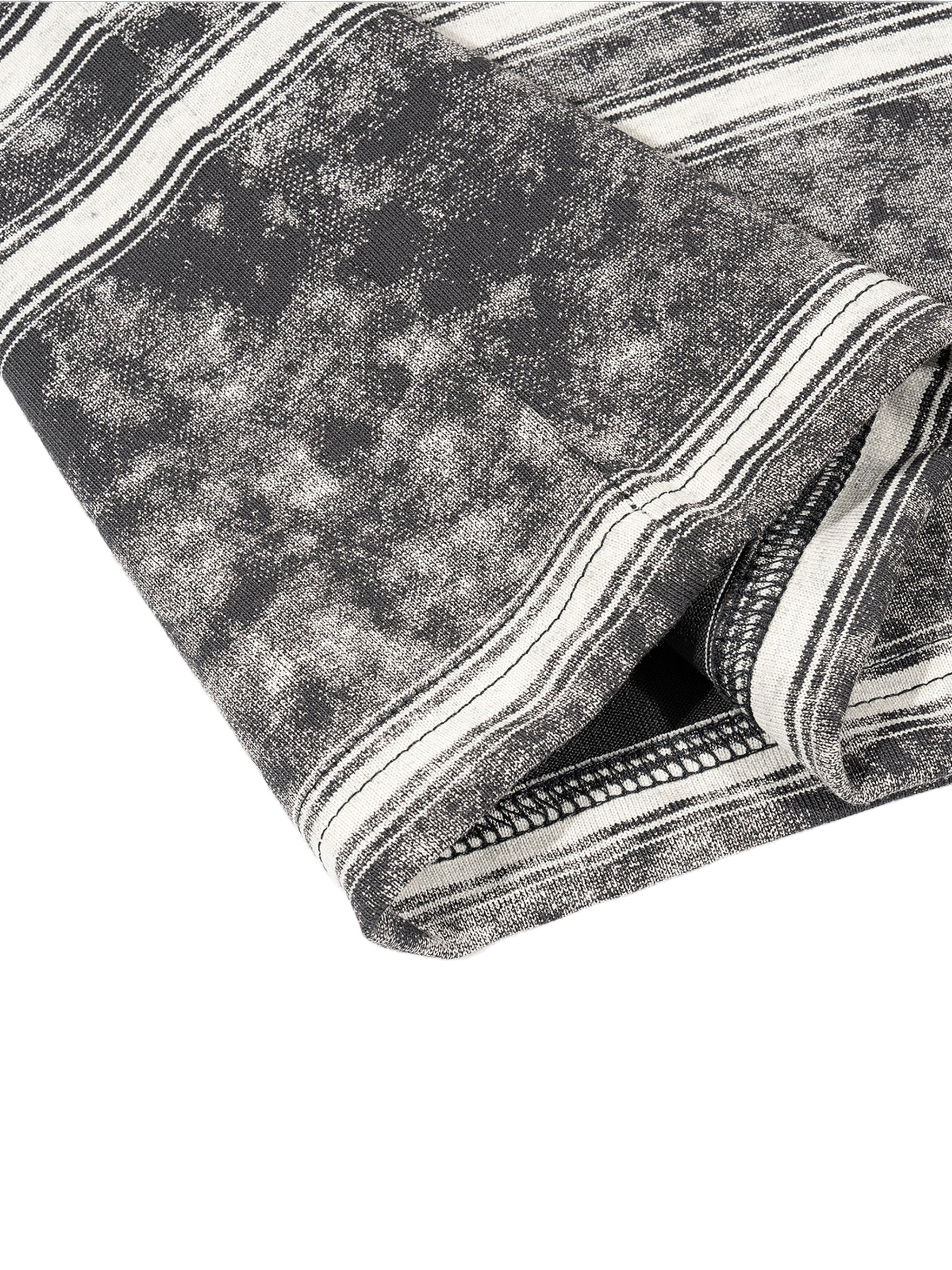 Snow Washed Striped Boxy T-Shirt