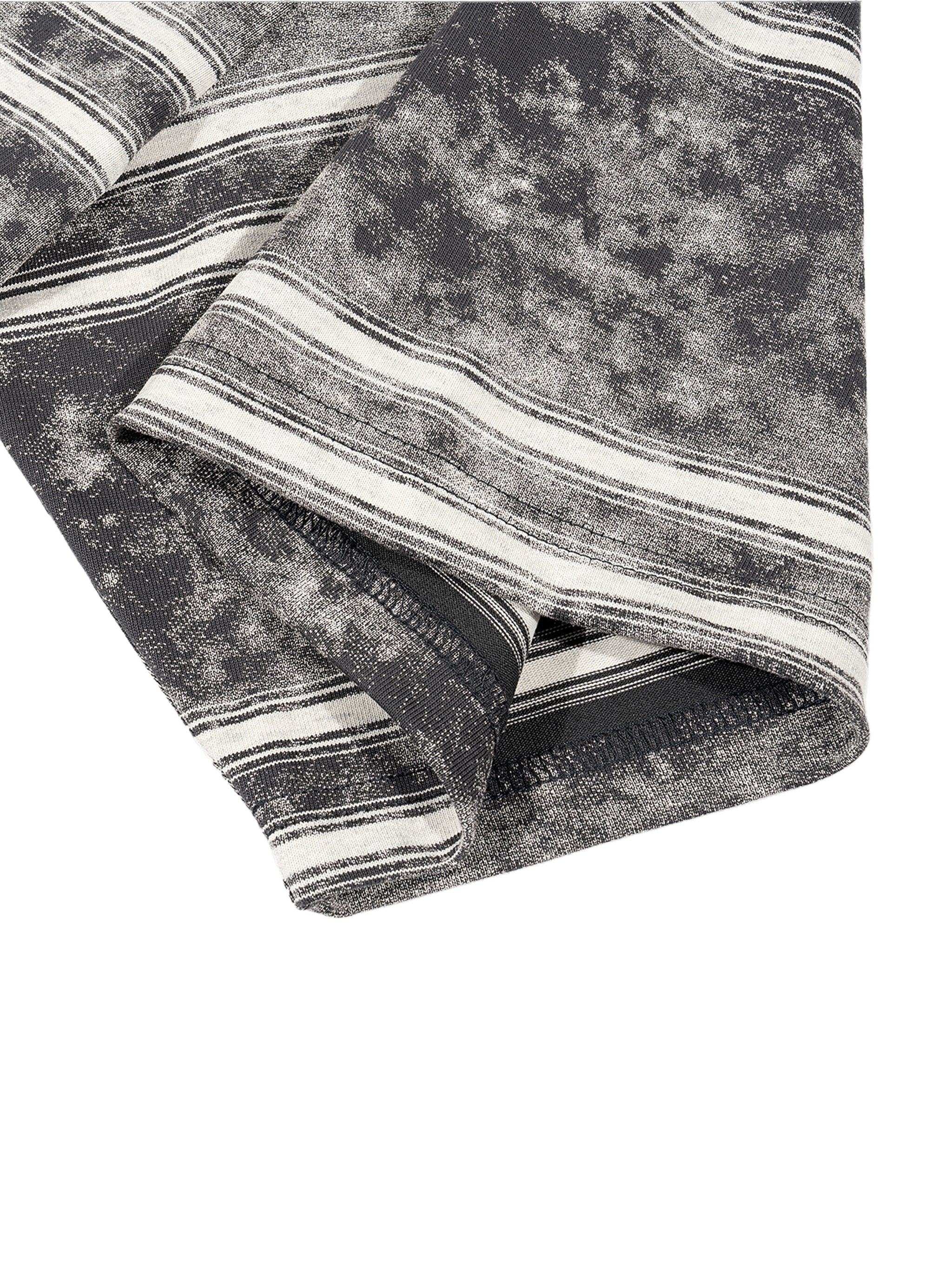 Snow Washed Striped Boxy T-Shirt